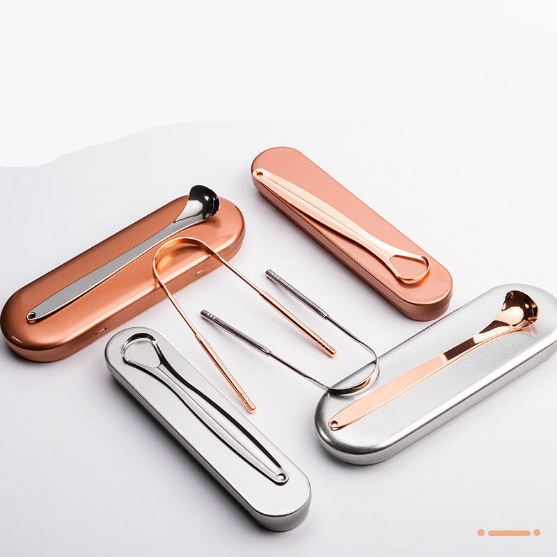 Copper Tongue Scraper - Ayurvedic oral hygiene tool for fresh breath
