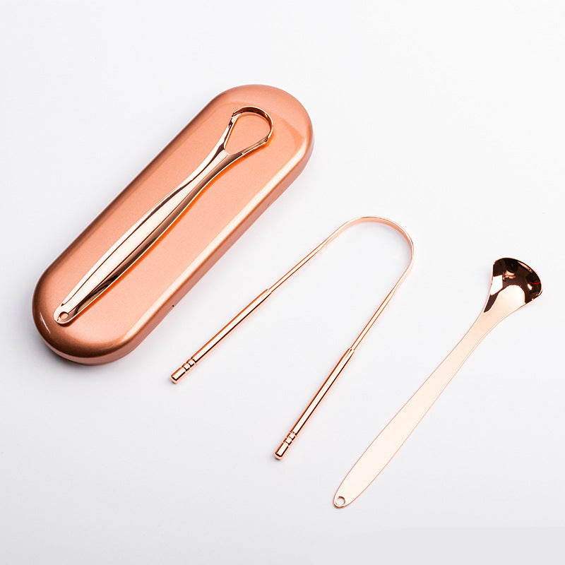 Ayurvedic copper tongue cleaner - removes bacteria and toxins
