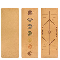 Yoga Essentials Kit — includes EcoFlow Cork Yoga Mat — Natural Rubber, Non-Slip, Printed Design
