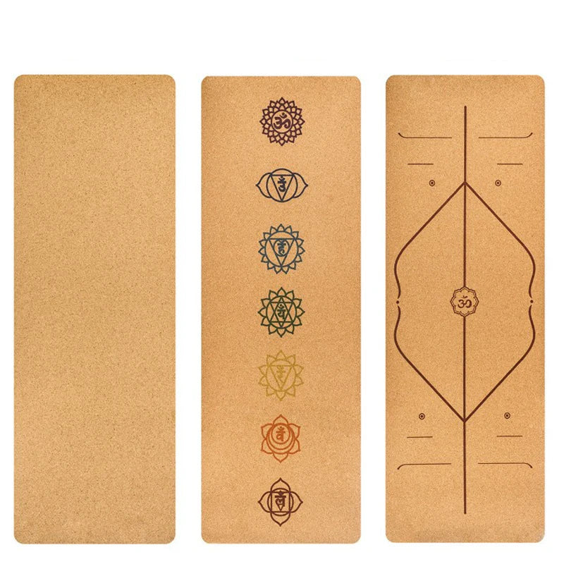 EcoFlow Cork Yoga Mat with printed mandala design