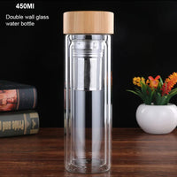 Eco water bottle being used for tea brewing
