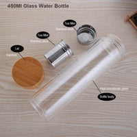 Water bottle with removable stainless steel tea infuser