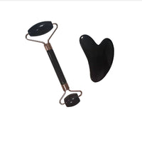 White jade face roller and gua sha - traditional Chinese beauty tools