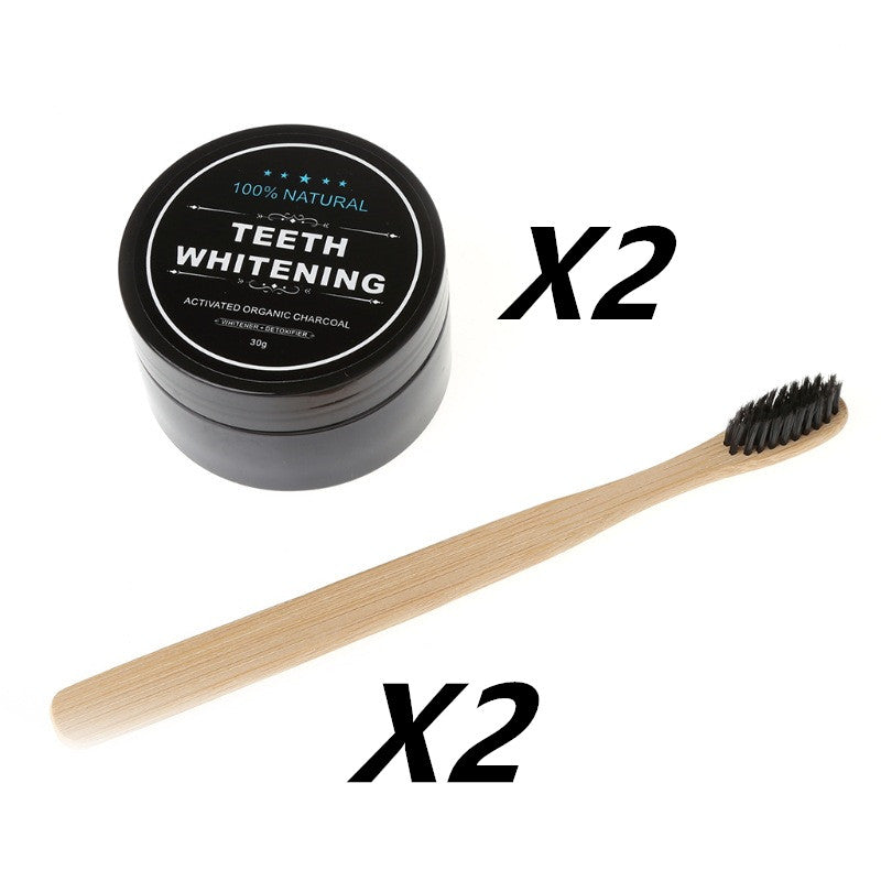 Eco bathroom essentials - bamboo toothbrush and whitening kit